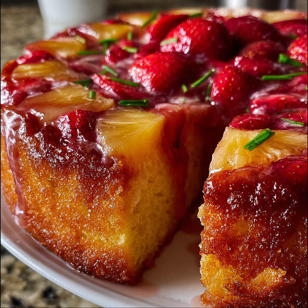 Strawberry Pineapple Pound Cake