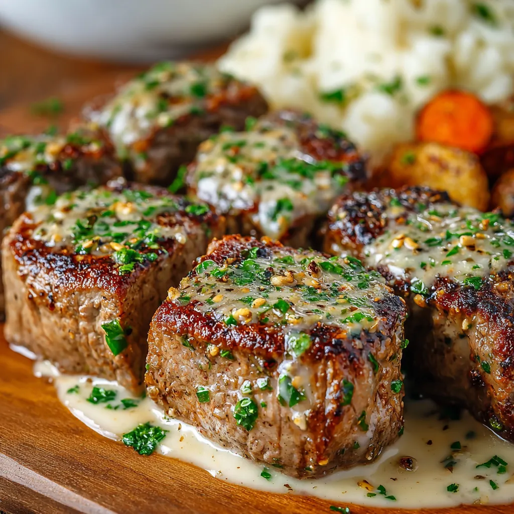 Best Garlic Butter Steak ever recipe showing a juicy steak sizzling in garlic butter, highlighting the deliciousness and ease of cooking.