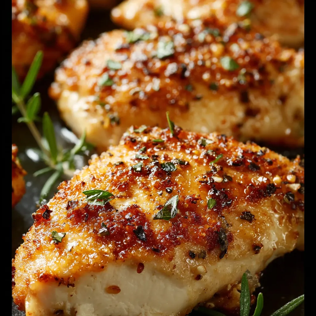 Melt in your mouth chicken breast recipe featured in the article, showcasing the dish's deliciousness.