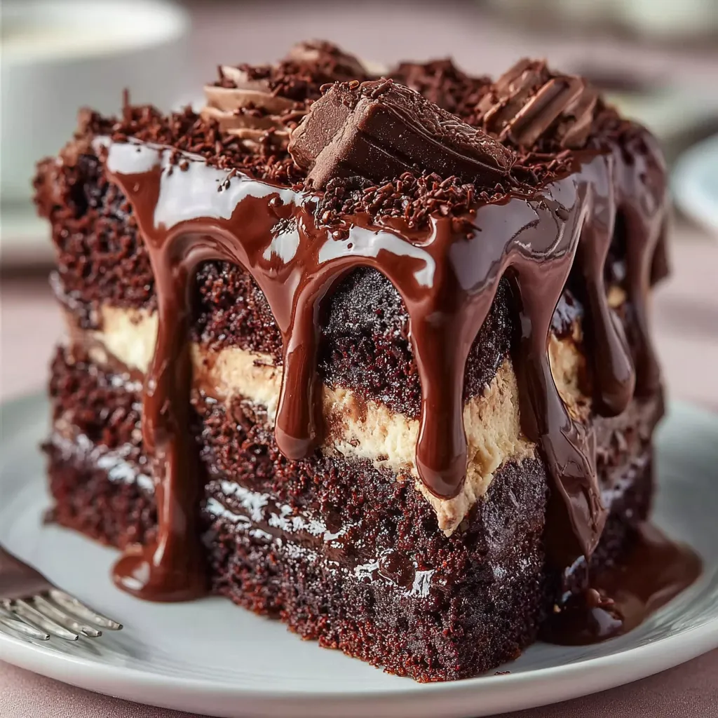 Ultimate Chocolate Cake, sliced to showcase its rich, decadent layers, promises an irresistible indulgence.