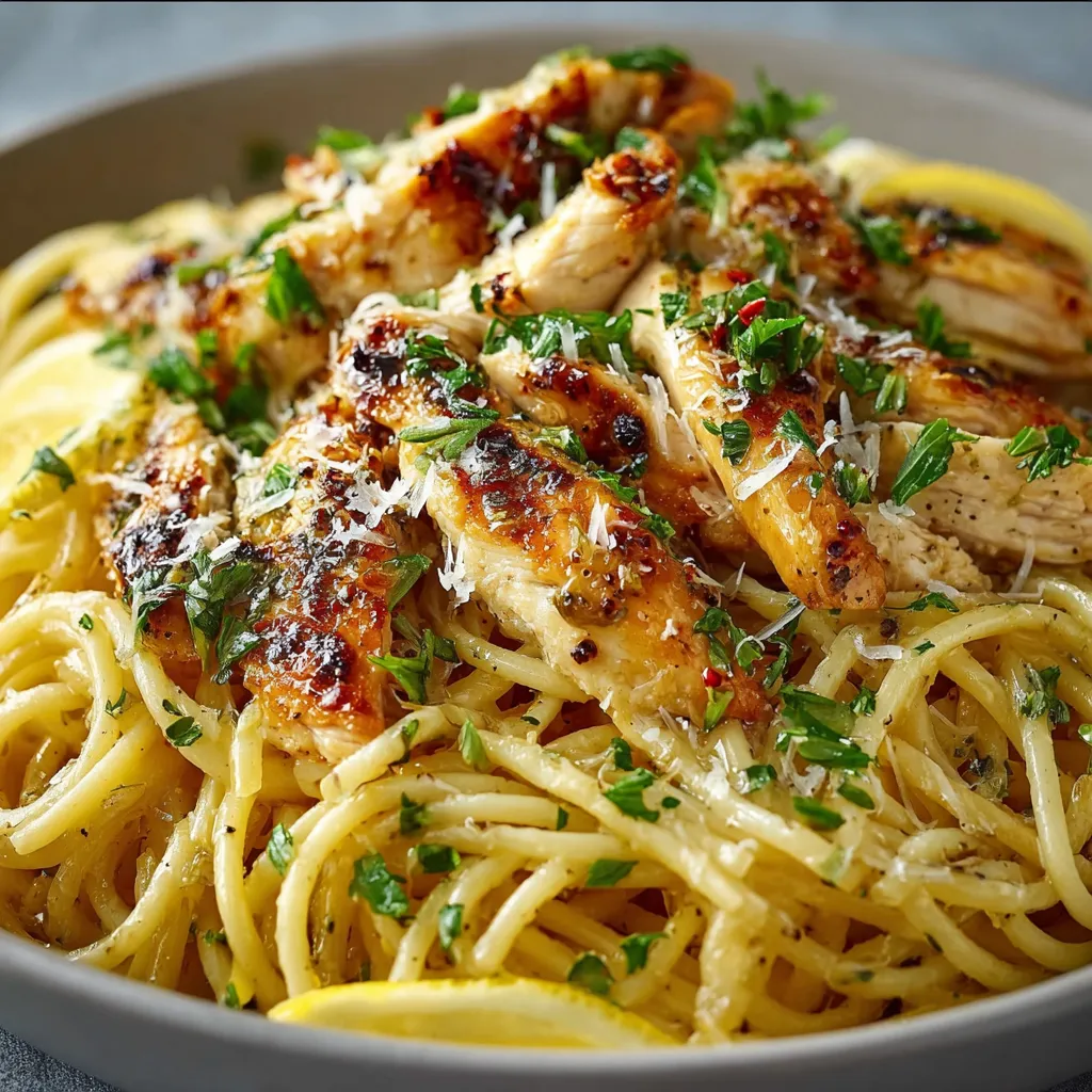 Easy chicken scampi pasta recipe featured image showcasing a delicious, creamy dish with chicken and pasta, perfect for a quick and satisfying meal.