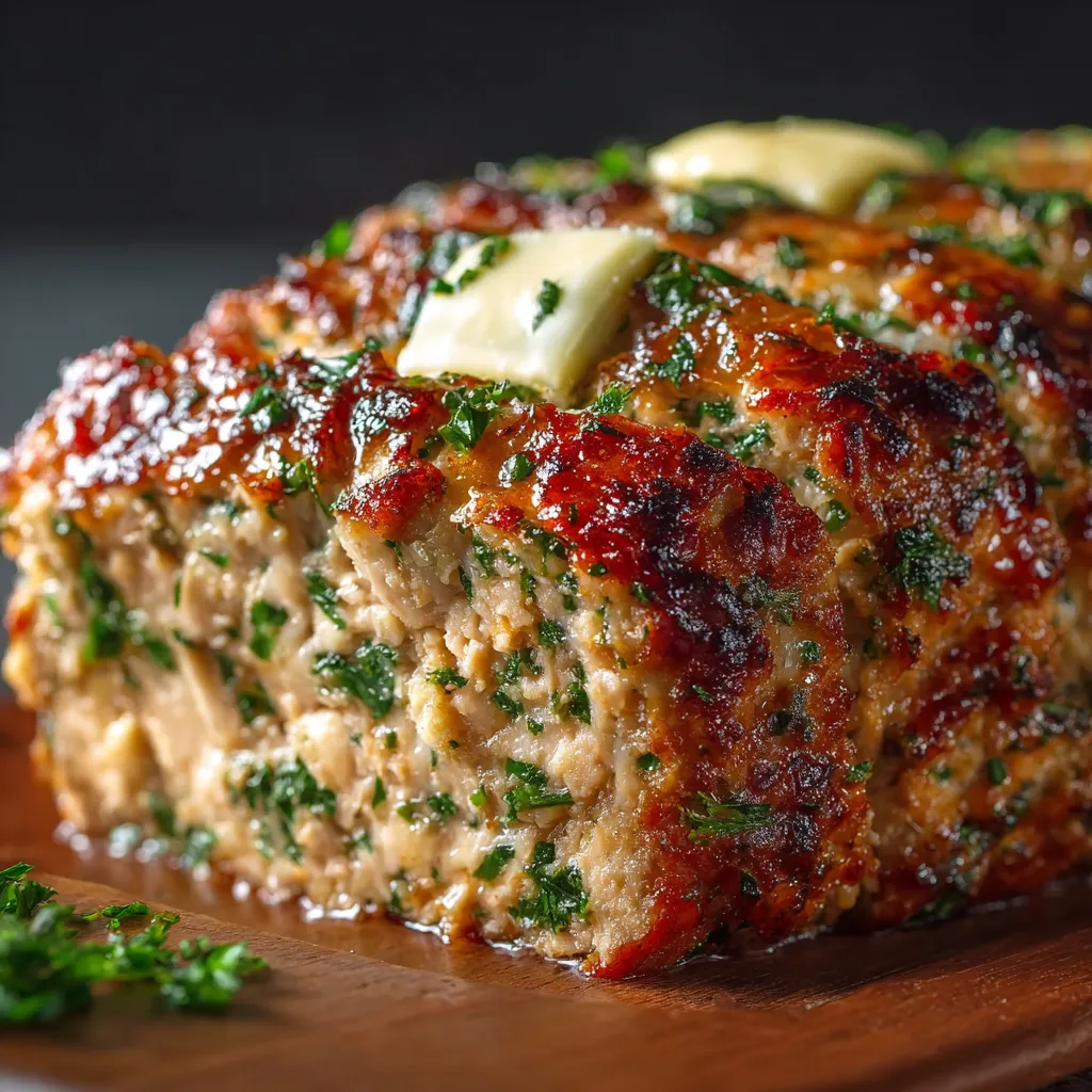 GARLIC PARMESAN CHICKEN MEATLOAF
