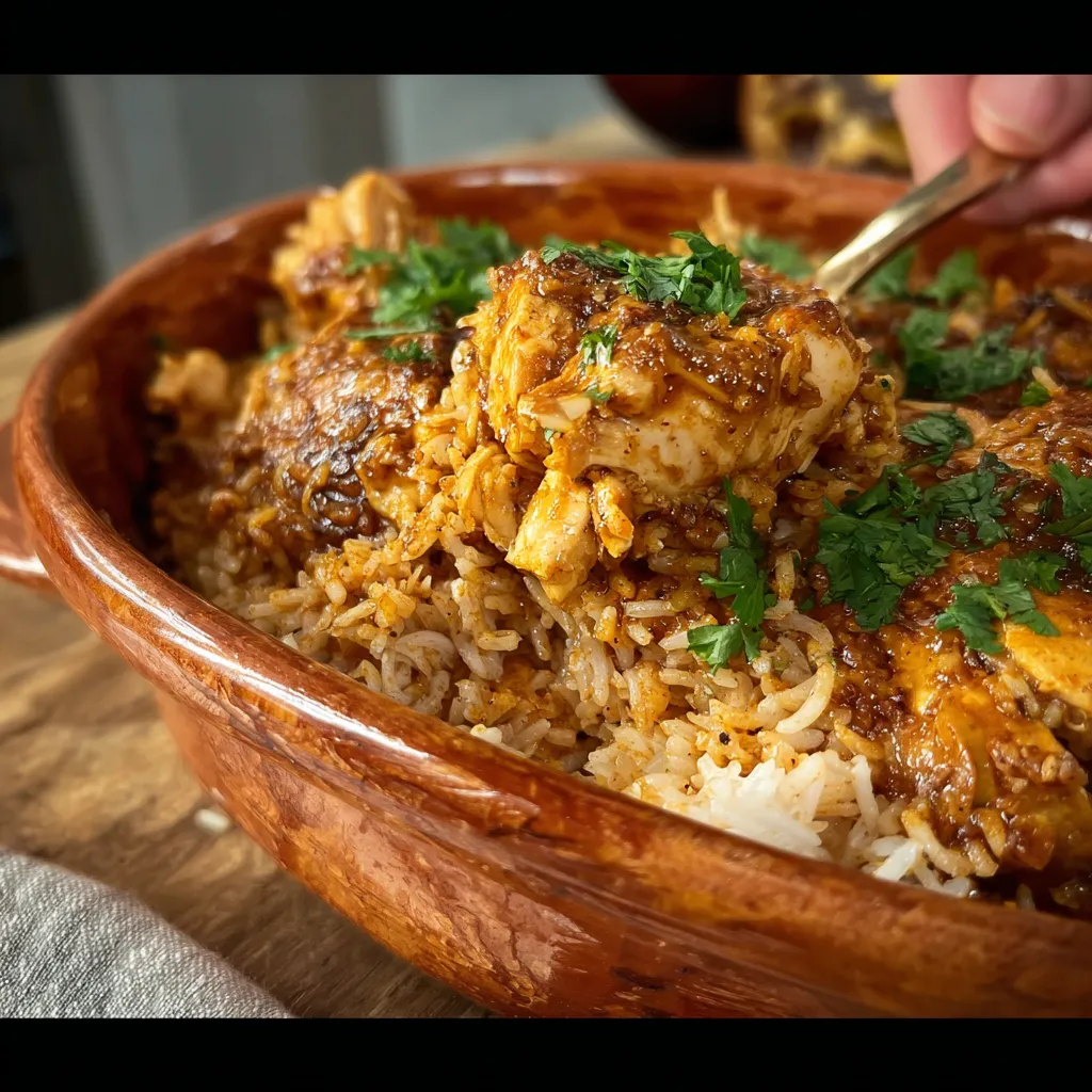 Easy stick of butter chicken rice features golden, fluffy rice and tender chicken pieces, showcasing a flavorful and simple weeknight dinner recipe.