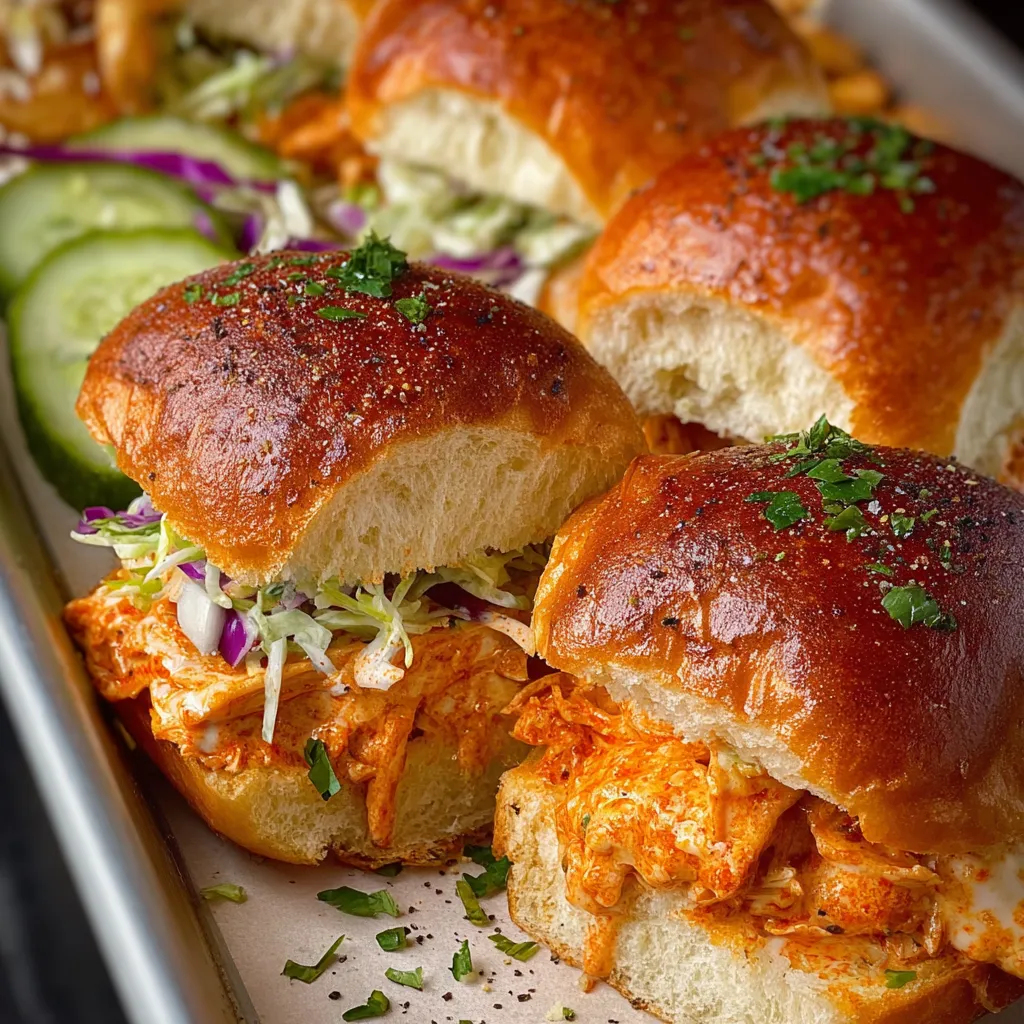 BEST BUFFALO CHICKEN SLIDERS
