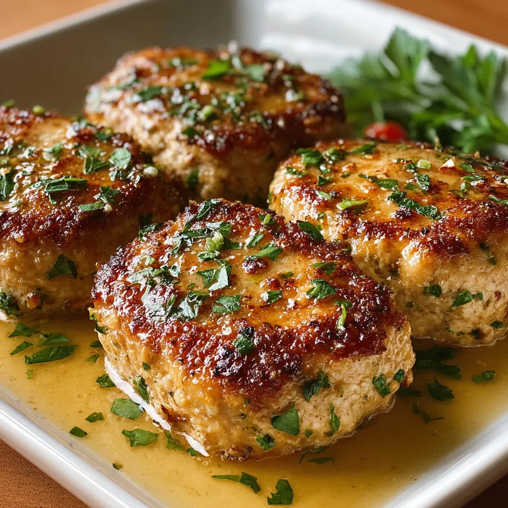 BEST GARLIC PARMESAN CHICKEN MEATLOAVES