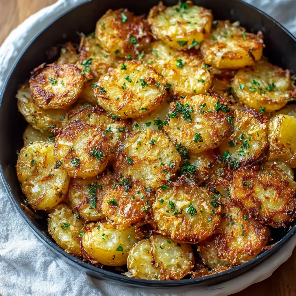 BEST GARLIC SKILLET POTATOES EVER
