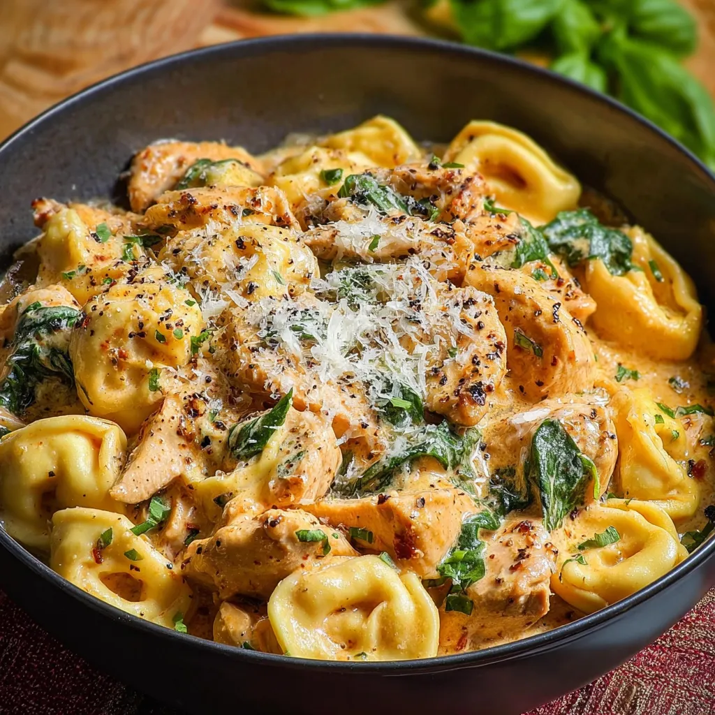 CREAMY CROCKPOT CHICKEN TORTELLINI EASY