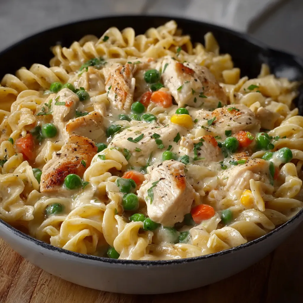 EASY CHICKEN POT PIE PASTA