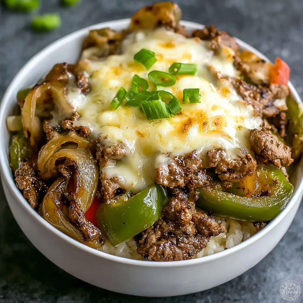 EASY PHILLY CHEESESTEAK BOWLS RECIPE
