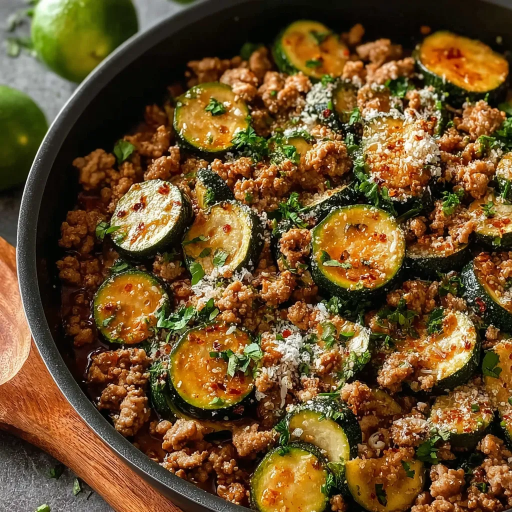 GROUND TURKEY AND ZUCCHINI SKILLET EASY