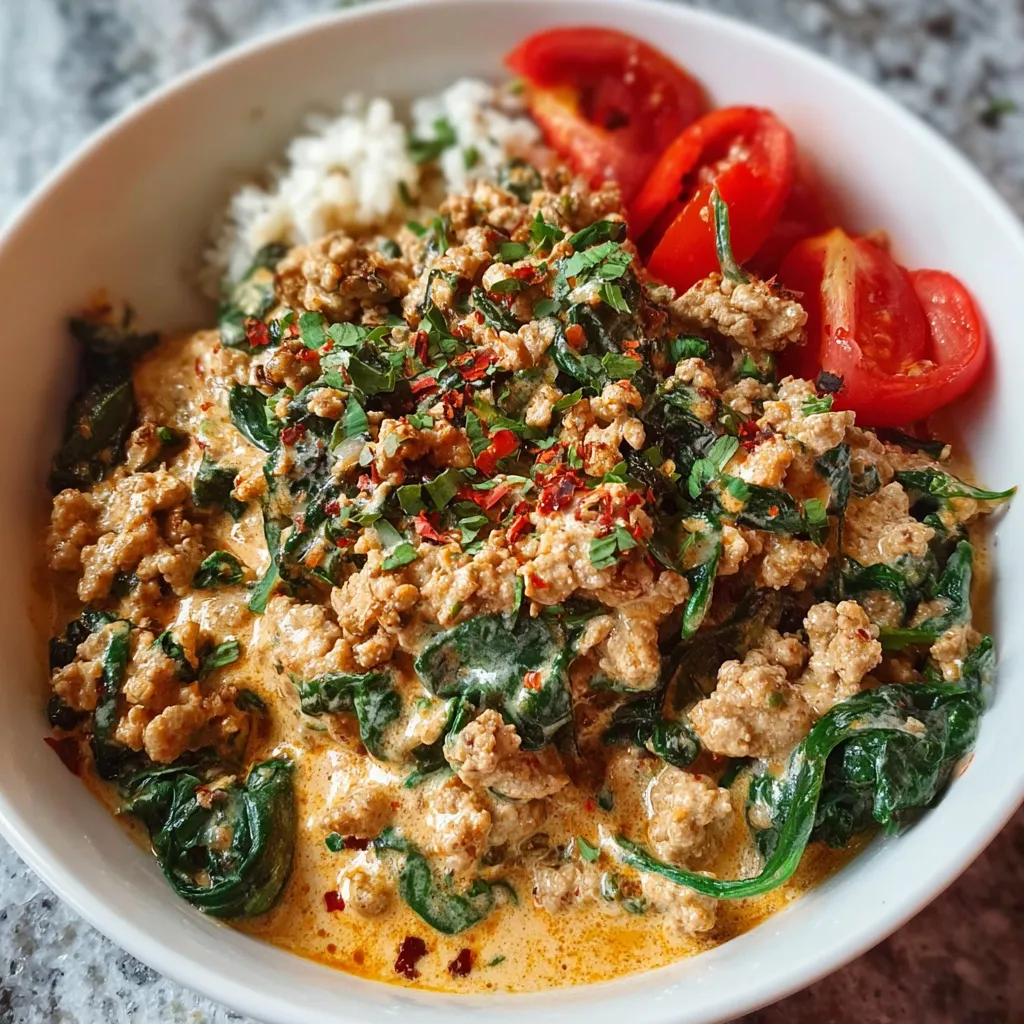 GROUND TURKEY SPINACH BOWL EASY