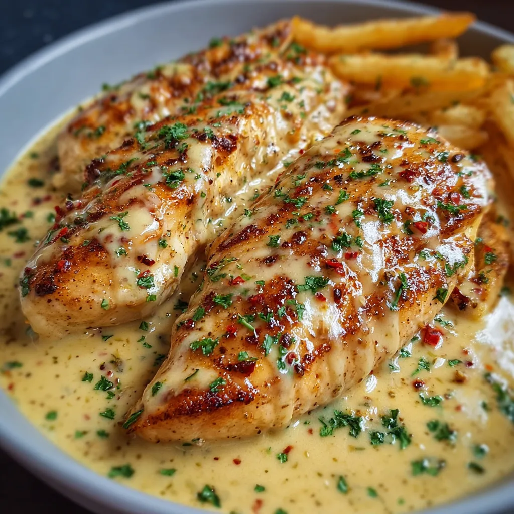 SPICY CHICKEN FILLET IN CREAMY GARLIC-PARMESAN BEST