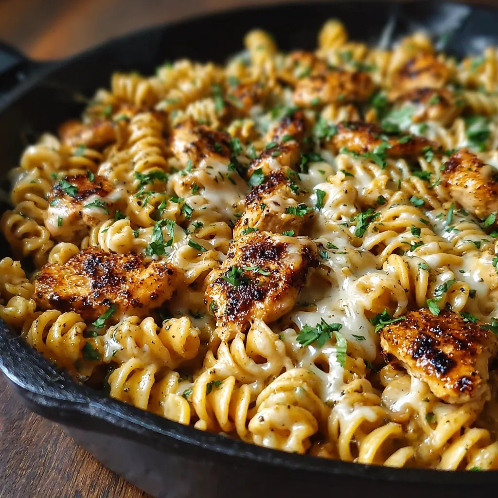 ULTIMATE CHEESY CAJUN CHICKEN ROTINI SKILLET