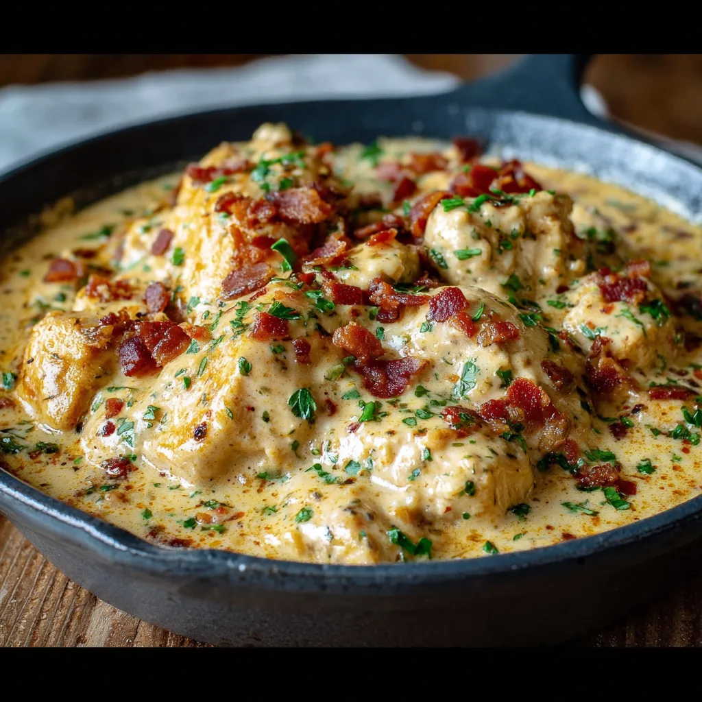 Another delicious serving of creamy and cheesy Crack Chicken is pictured in this recipe article.