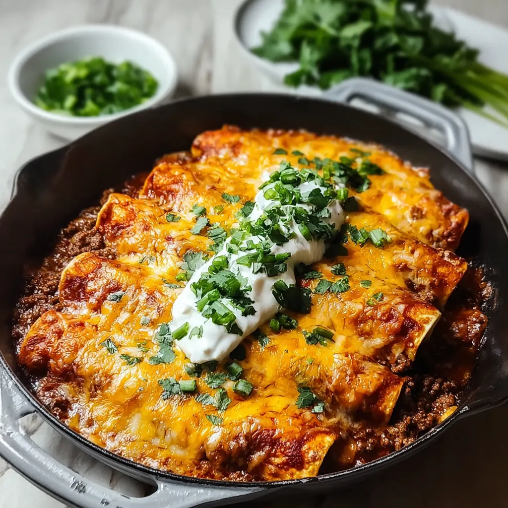 BEST GROUND BEEF ENCHILADAS EVER