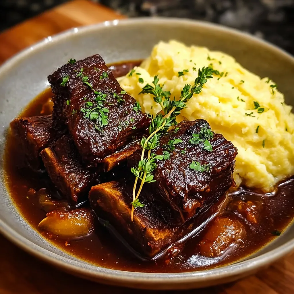BEST SHORT RIBS & GARLIC MASHED POTATOES