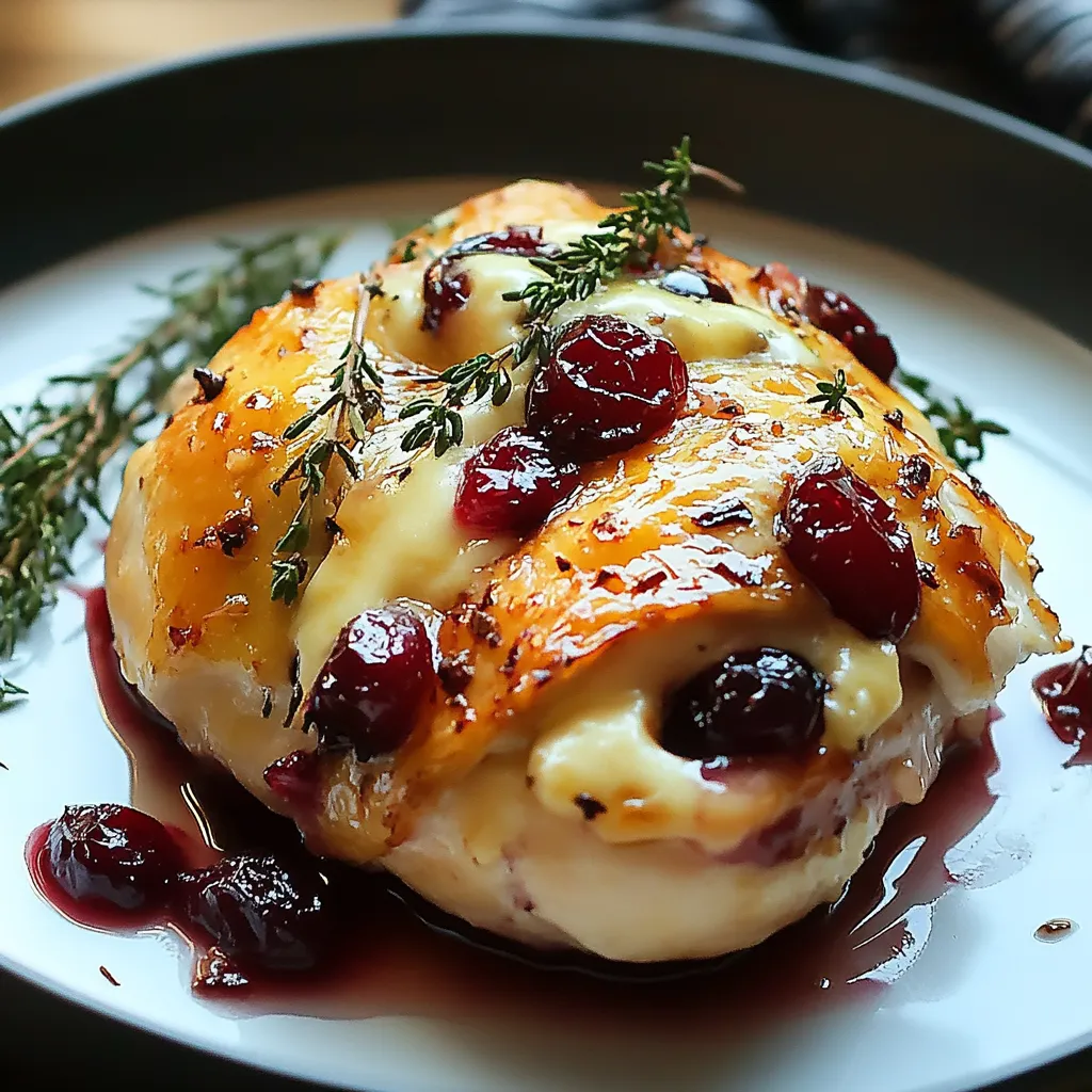 CRANBERRY BRIE STUFFED CHICKEN EASY