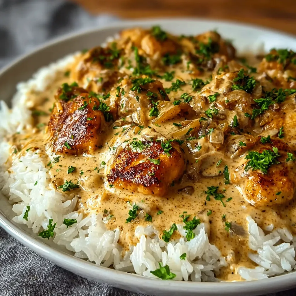 CREAMY SMOTHERED CHICKEN AND RICE ULTIMATE
