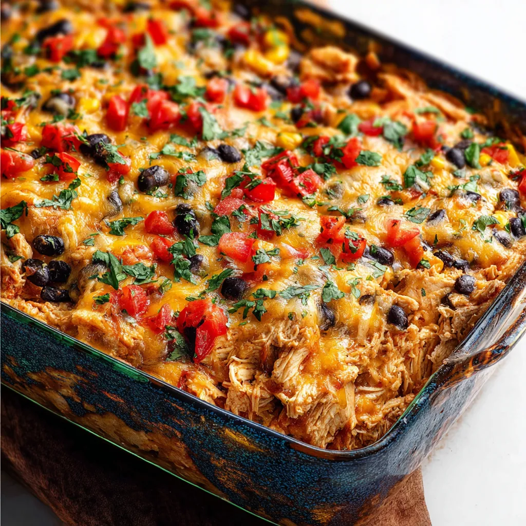 EASY CHICKEN BURRITO CASSEROLE RECIPE