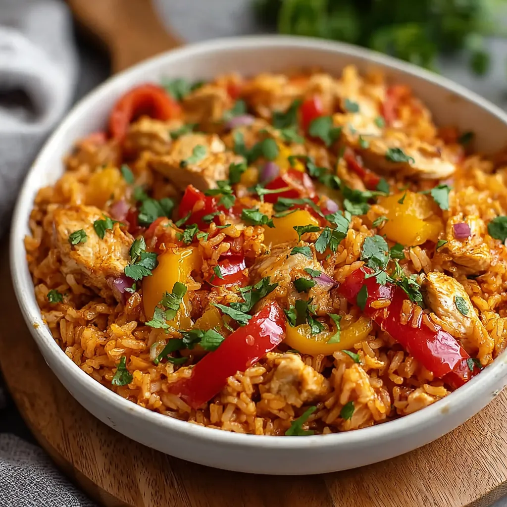 EASY CHICKEN FAJITA RICE CASSEROLE