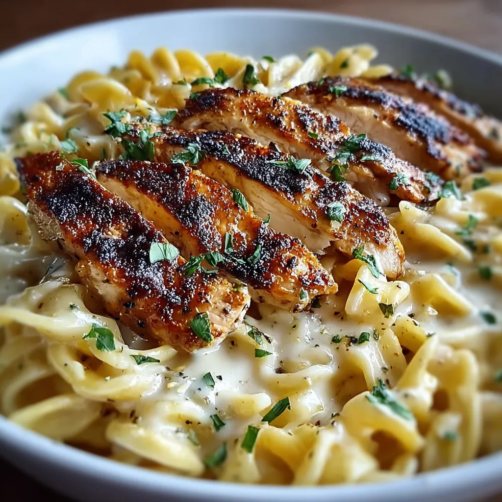 EASY GRILLED CHICKEN ALFREDO PASTA