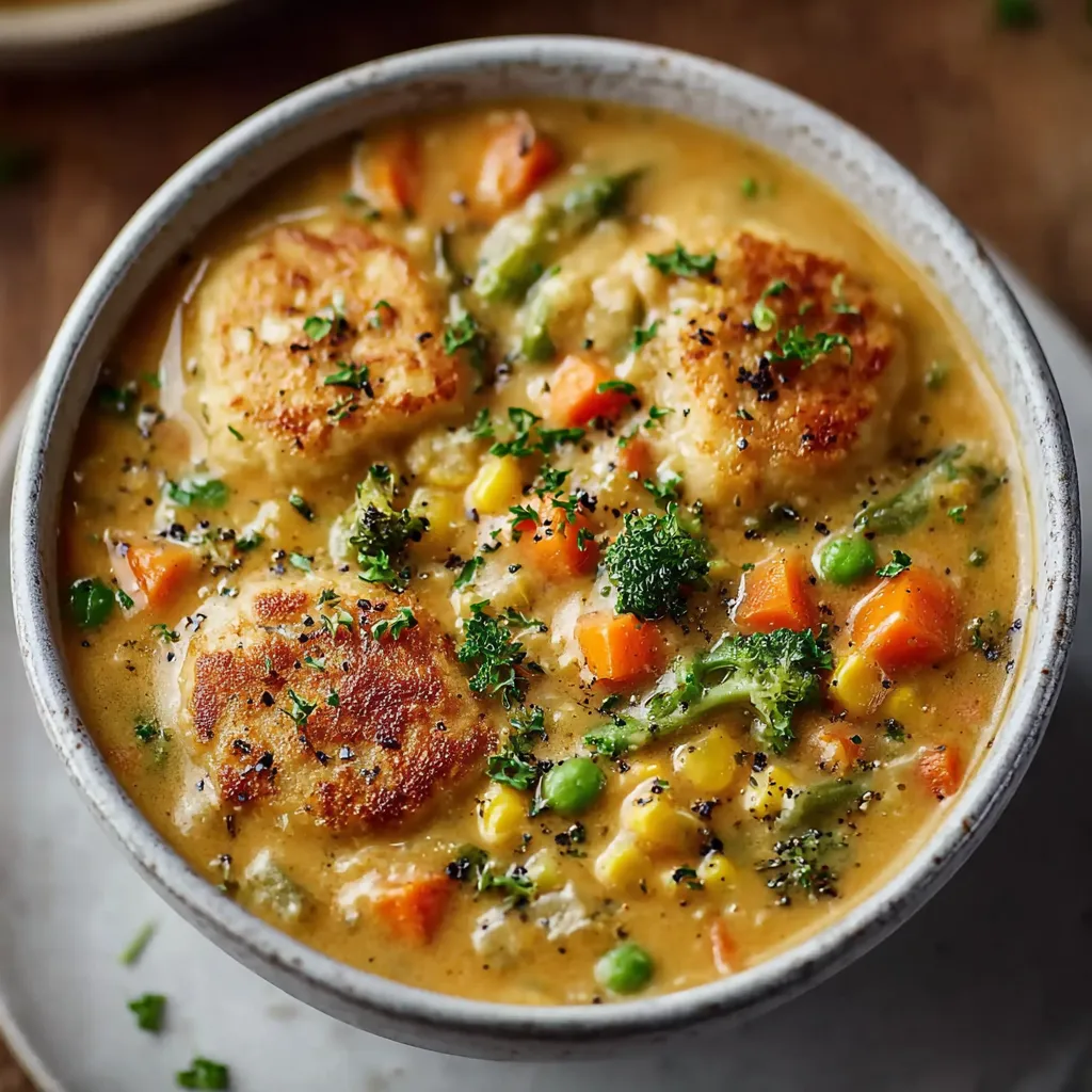 EASY VEGGIE POT PIE SOUP