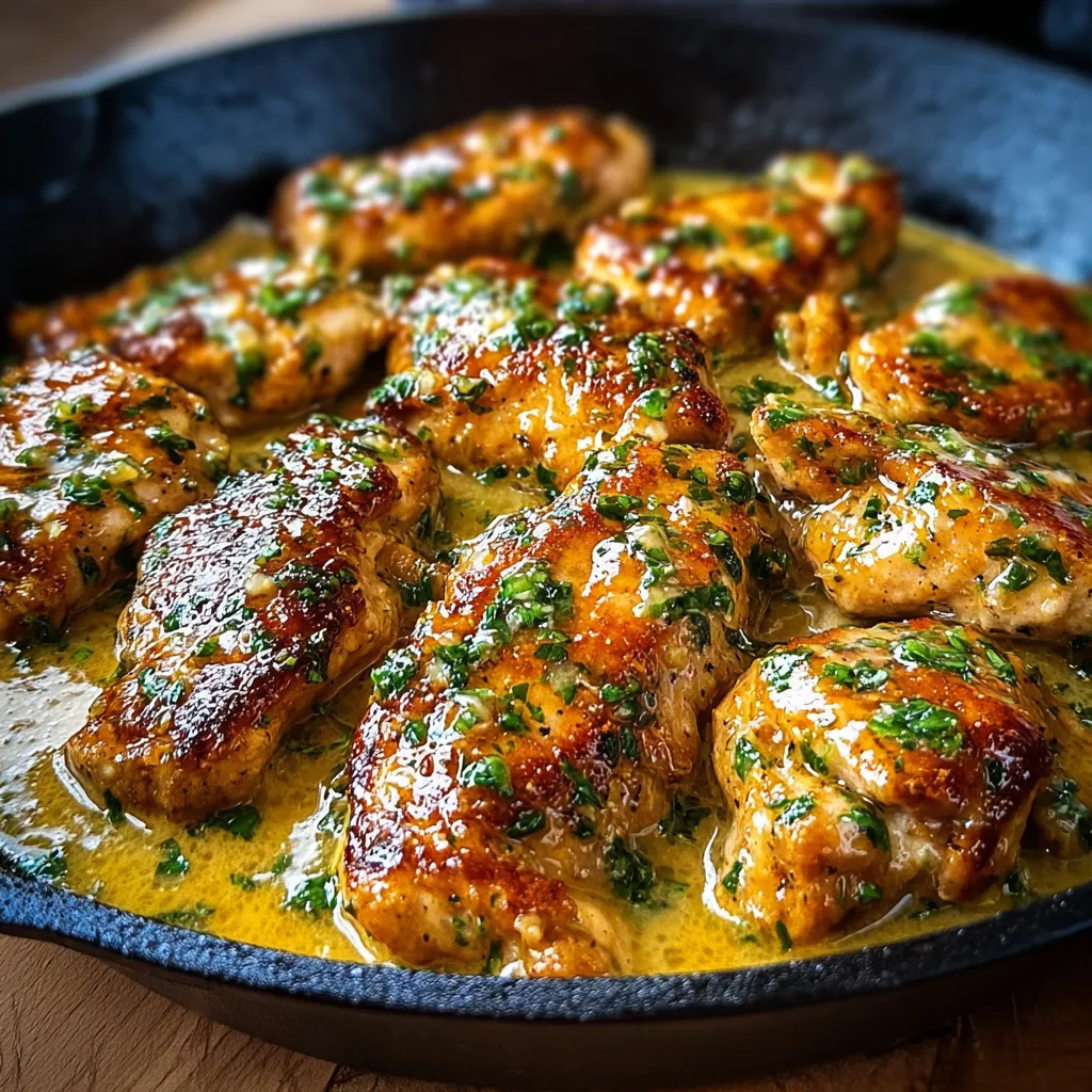 GARLIC BUTTER CHICKEN SKILLET AMAZING