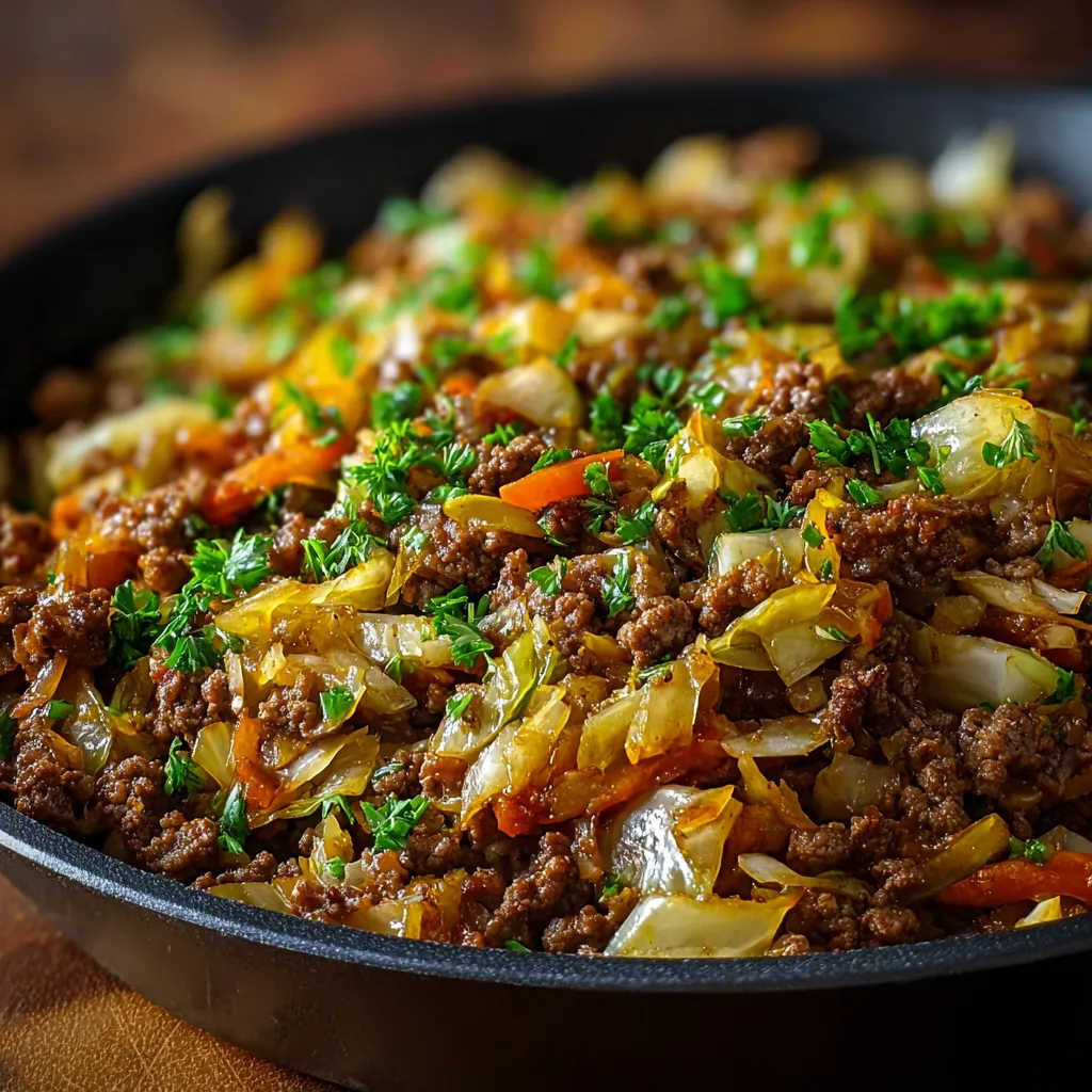 GROUND BEEF AND CHOPPED CABBAGE BEST