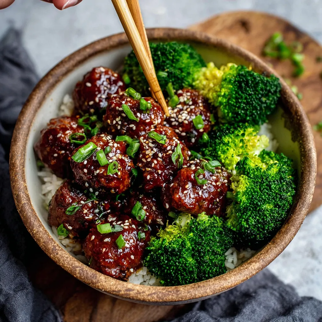 MONGOLIAN MEATBALLS AND BROCCOLI BEST