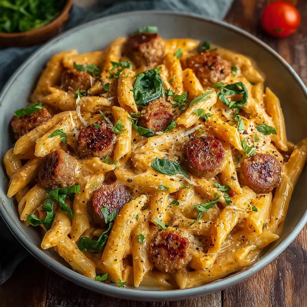 ONE POT CREAMY CAJUN SAUSAGE PASTA EASY