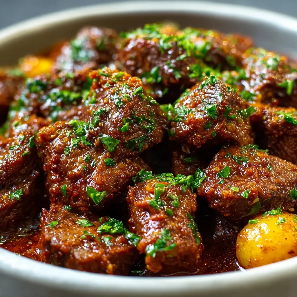 SLOW COOKER GARLIC BEEF BITES ULTIMATE