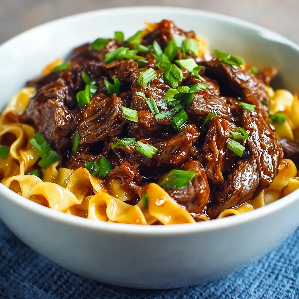 SLOW COOKER KOREAN BEEF NOODLES EASY