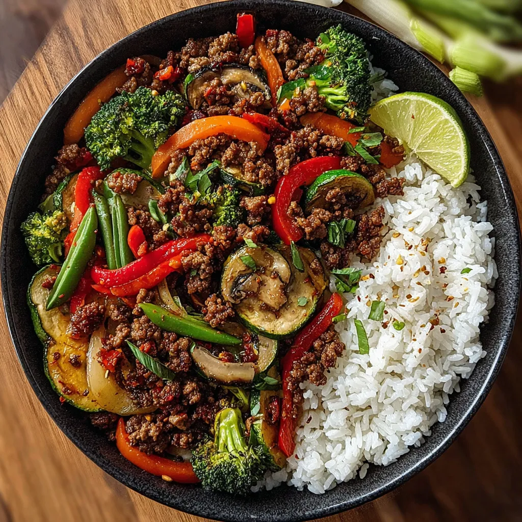 SPICY GROUND BEEF STIR-FRY BOWL ULTIMATE