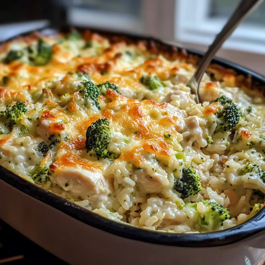 Creamy Chicken Broccoli Rice Casserole