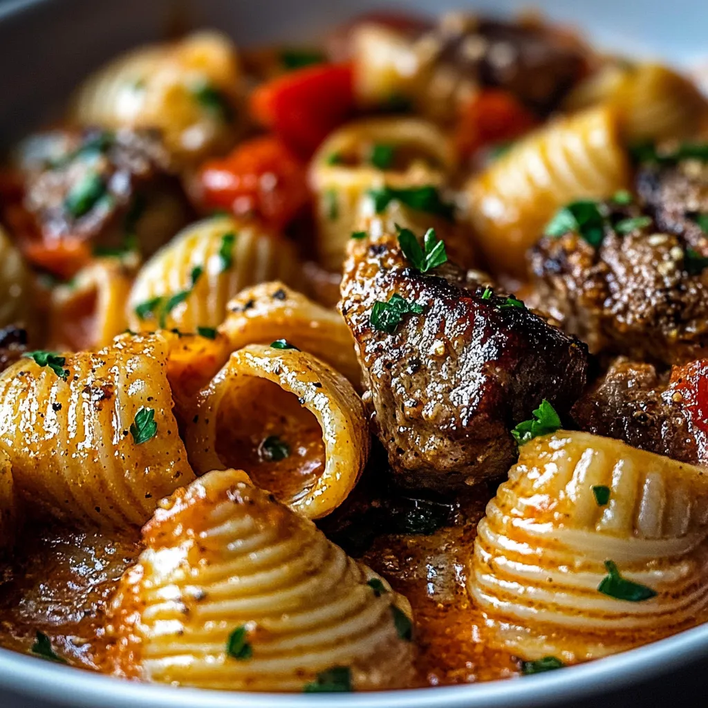 Creamy Paprika Steak Shells