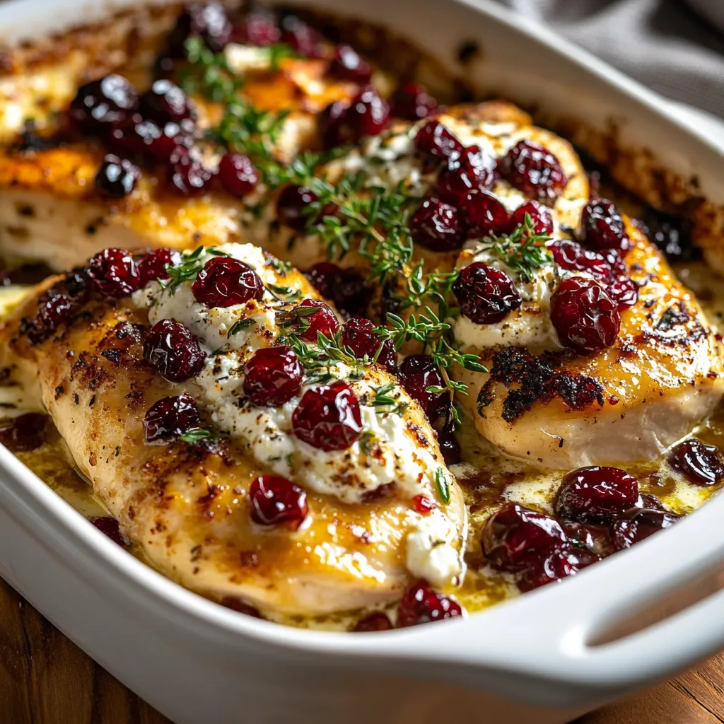 Honey Cranberry Chicken Bake with Ricotta Cheese