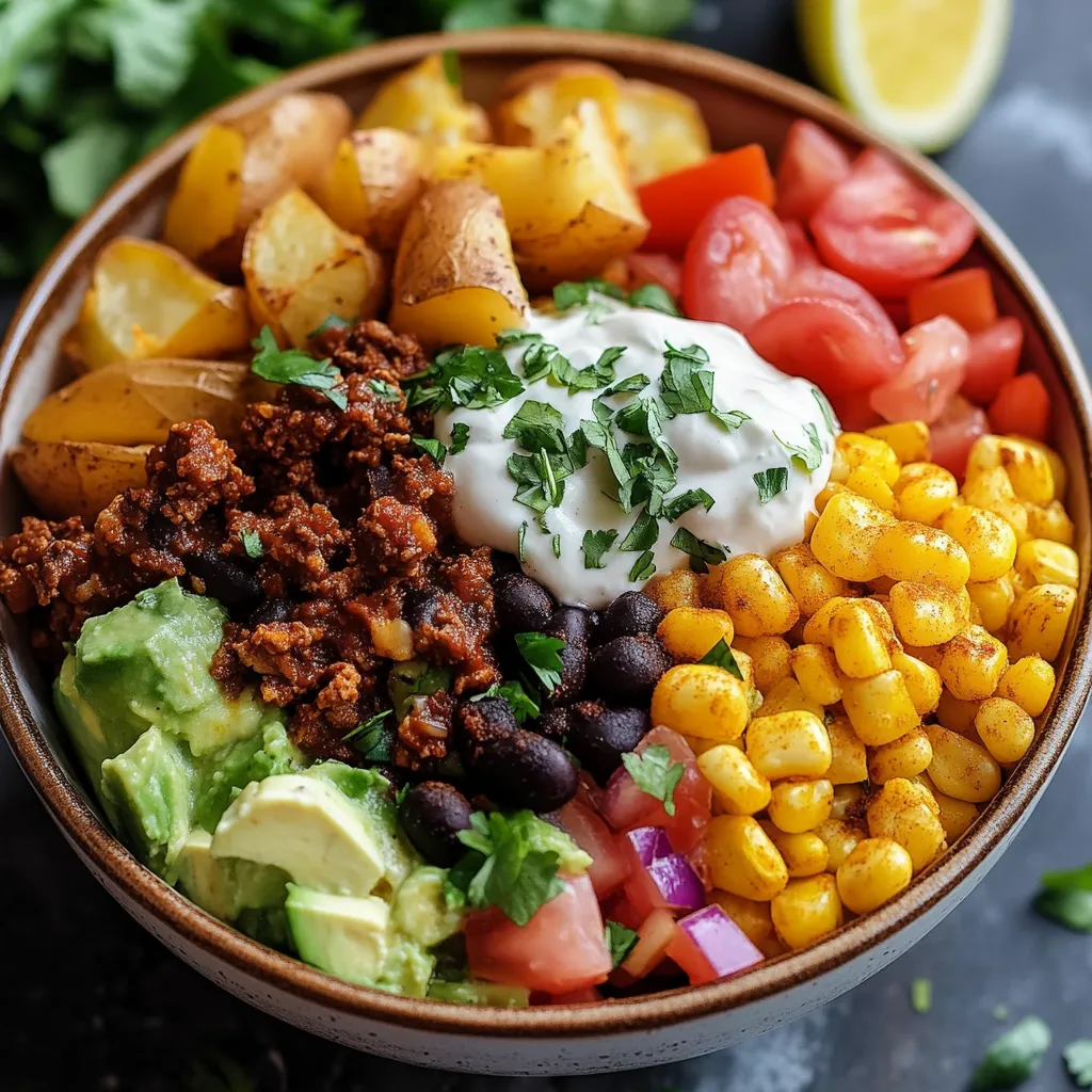 Loaded Potato Taco Bowl