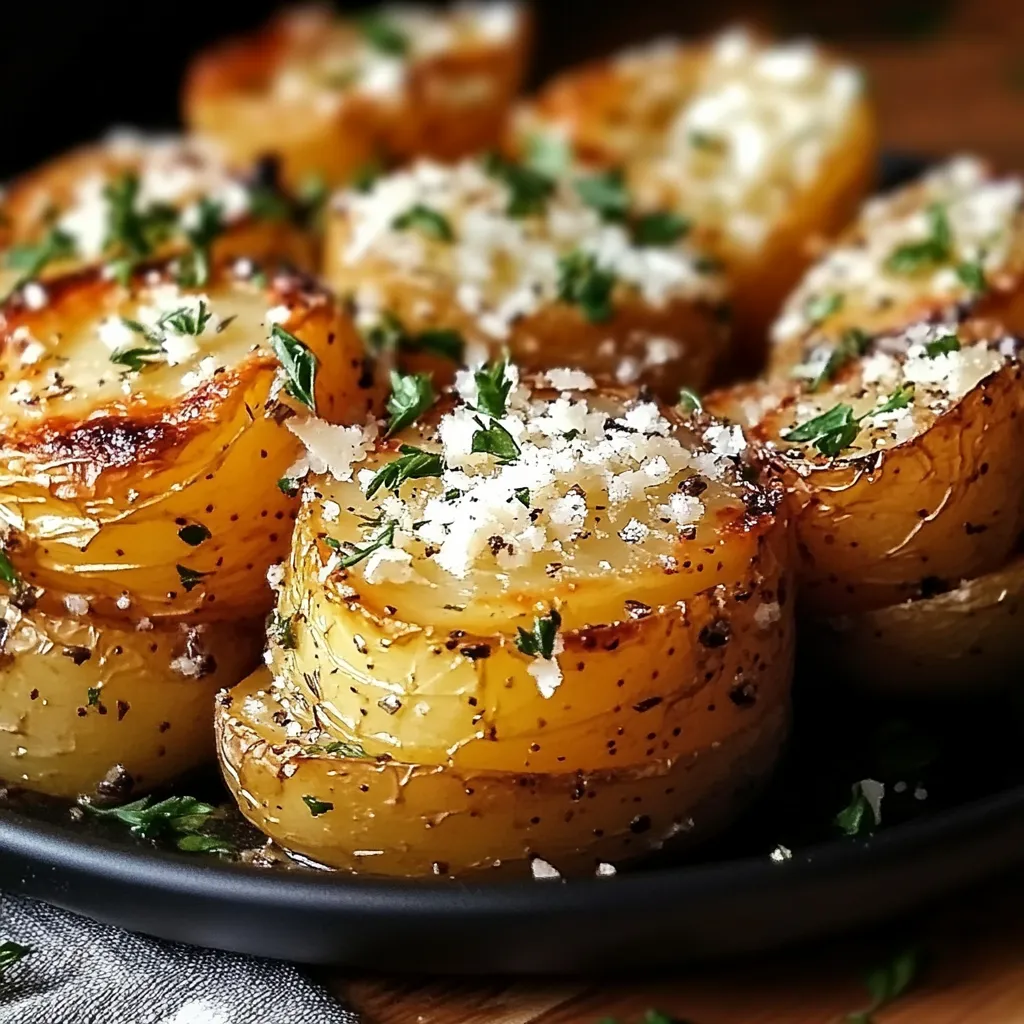 Mouthwatering Roasted Garlic Parmesan Potato Stacks to Impress