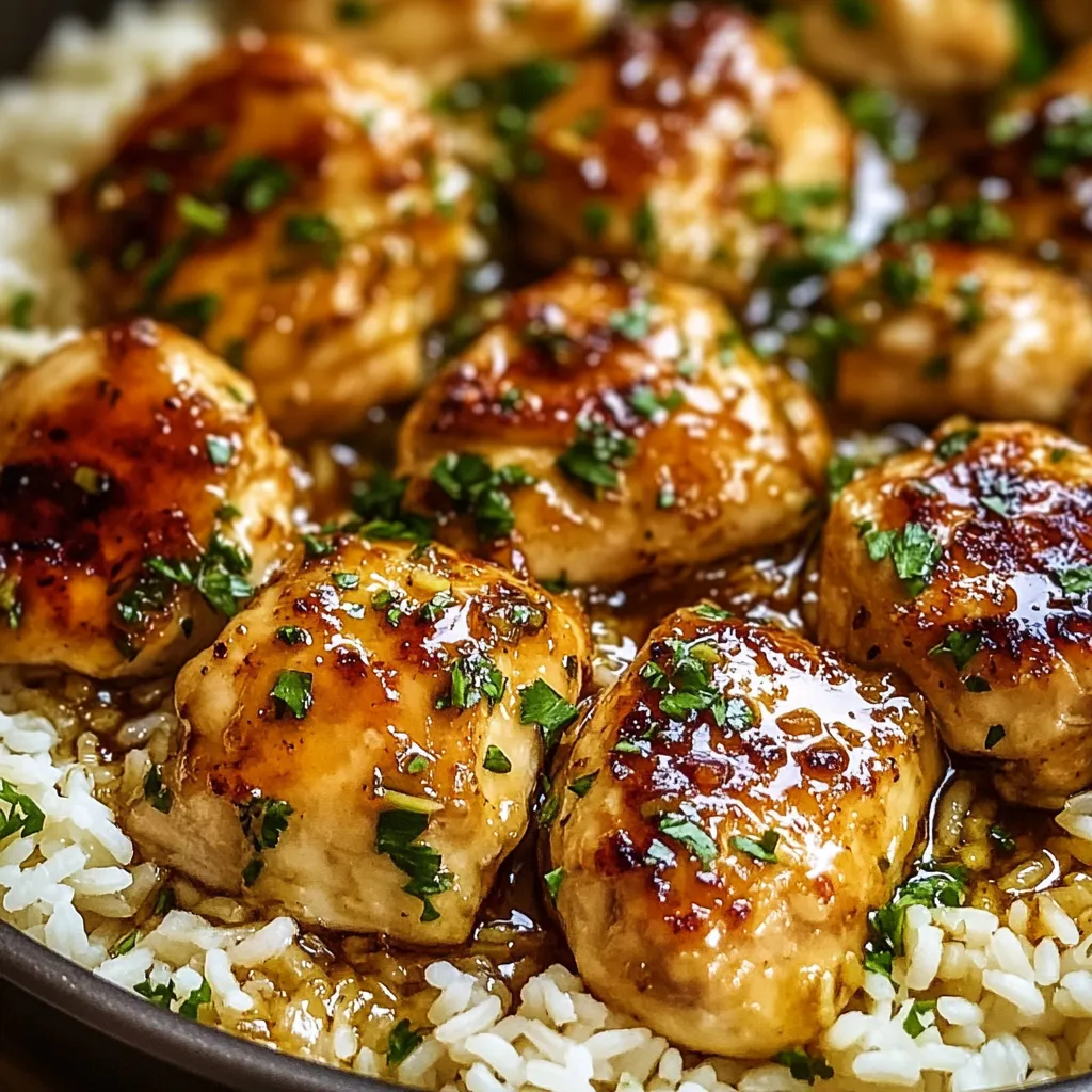 One-Pan Honey Butter Garlic Chicken & Rice