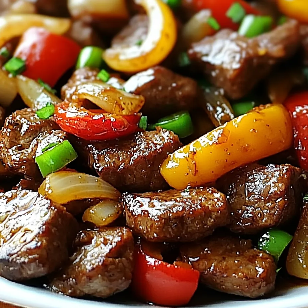 Pepper Steak with Bell Peppers and Onion