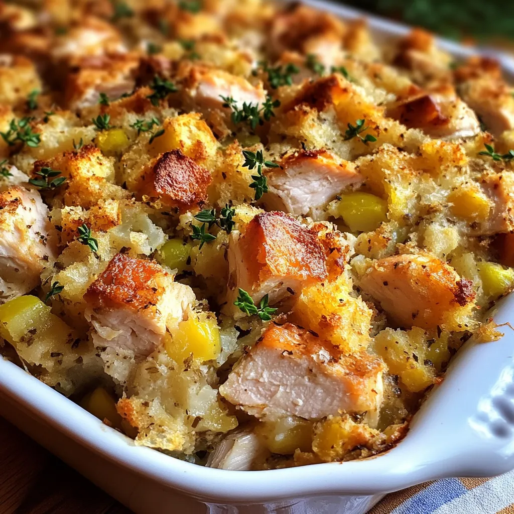 Alt text for second content image about Rotisserie Chicken Stuffing Casserole