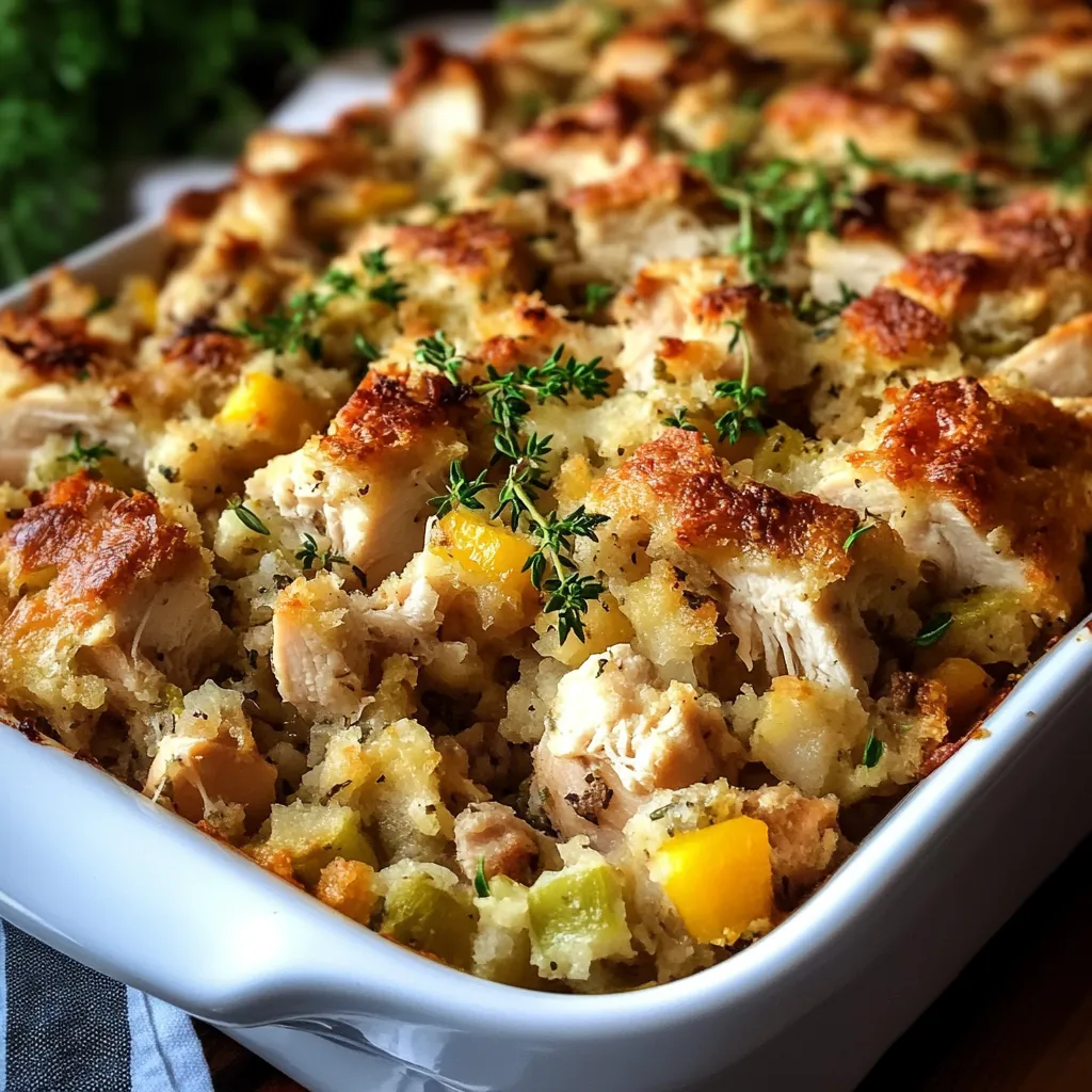 EASY ROTISSERIE CHICKEN STUFFING CASSEROLE