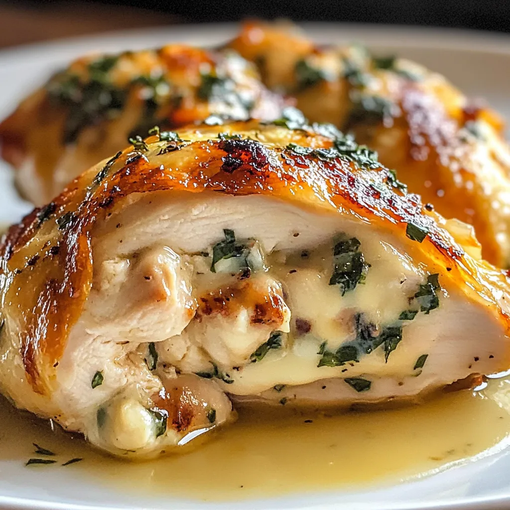 EASY RUTH’S CHRIS STUFFED CHICKEN