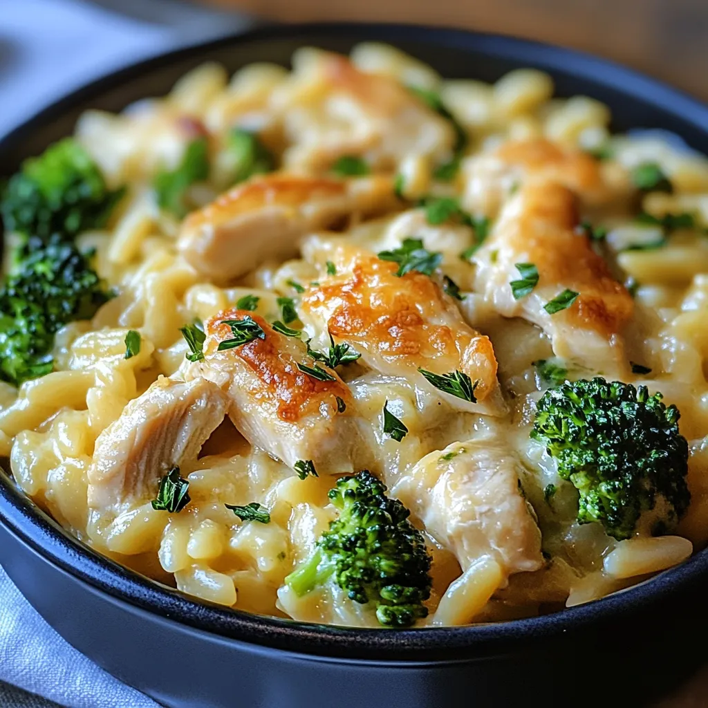 Cheesy Chicken Broccoli Orzo