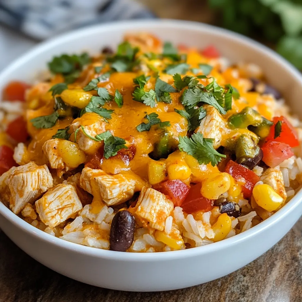 One-Pot Cheesy Southwest Chicken and Rice