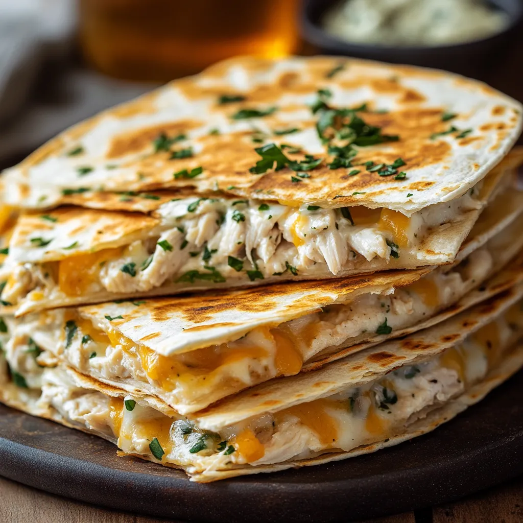 High-Protein Chicken Ranch Quesadilla