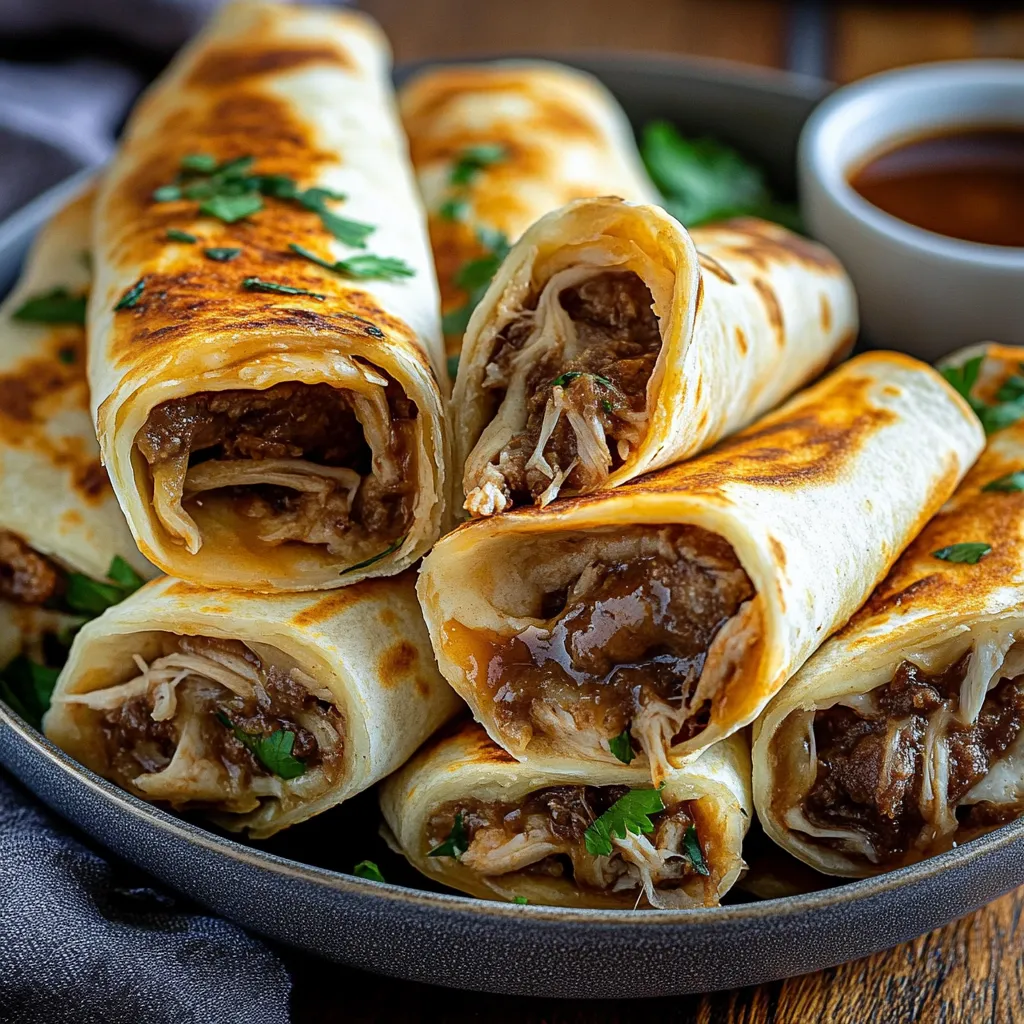 French Dip Tortilla Roll Ups