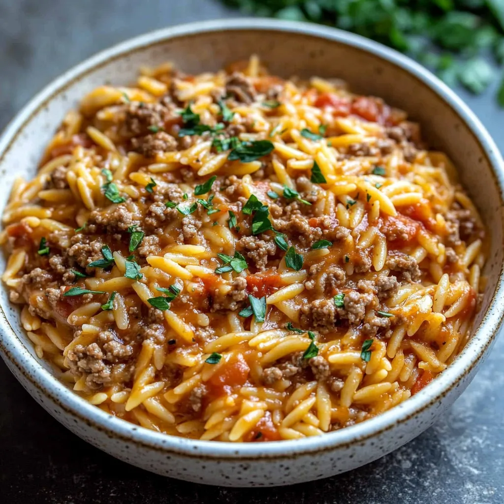 Ground Beef Orzo Recipe – Easy One-Pan Dinner in 35 Minutes