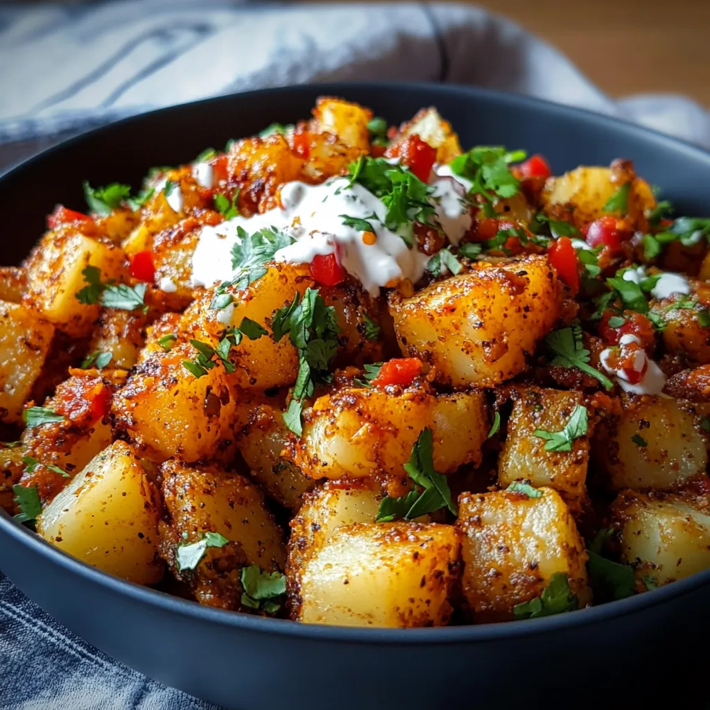Spicy Mexican Street Potatoes (Papas con Chile)