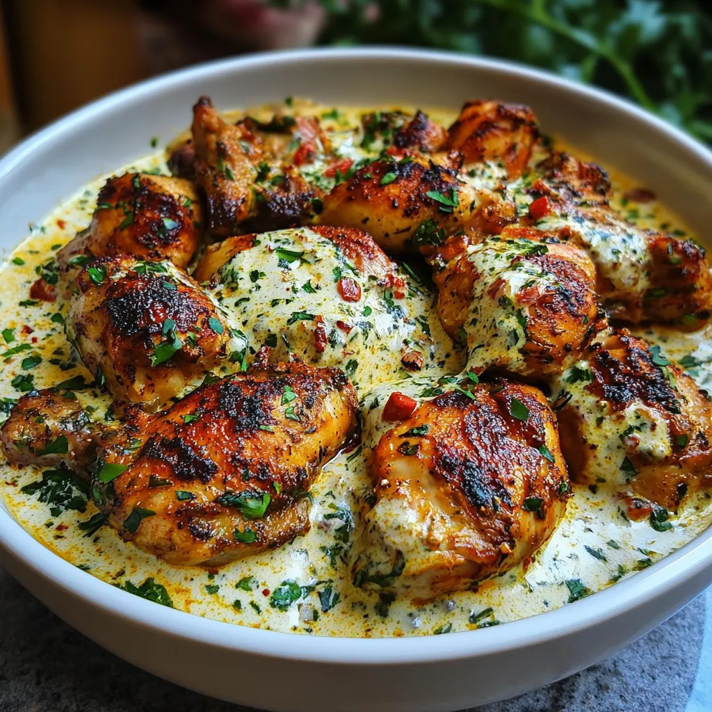 Turkish Chicken with Creamy White Sauce